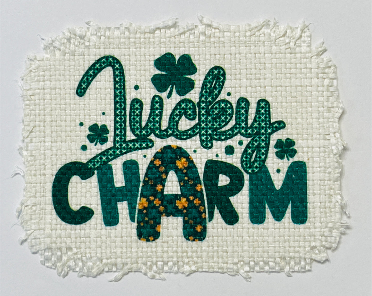 Illuminated Shamrock In A "Luck Charm" Patch >>> On A Kelly Green or Pink Baseball Cap